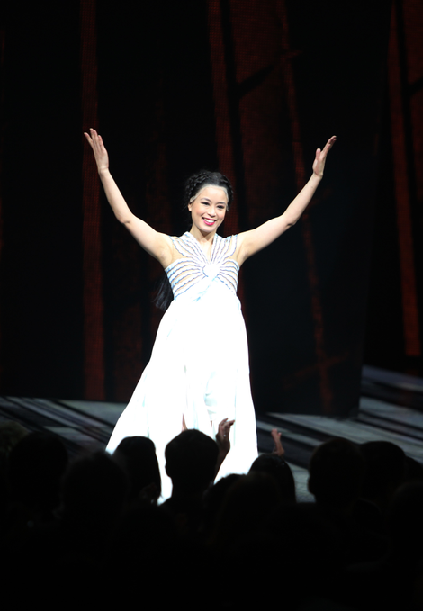 T.V. Carpio as Arachne on opening night (Photo: Walter McBride/Corbis via Getty)